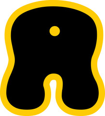 Funny Yummy font text glyph vector design