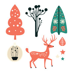 Spread holiday cheer with our festive vector set Merry Christmas and Happy New Year. Perfect for creating joyful designs and celebrating the season.