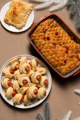 Pigs in a blanket, traditional festive Christmas food