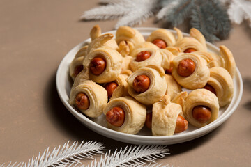Pigs in a blanket, traditional festive Christmas food