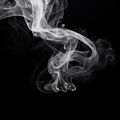 Obraz premium White smoke is visibly diffused against a dark backdrop.