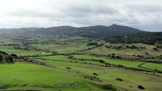survol du centre de la Sardaigne