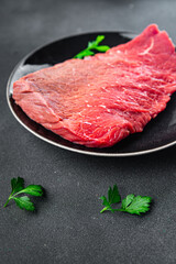 beef raw meat fresh veal healthy eating cooking meal food snack on the table copy space food background rustic top view