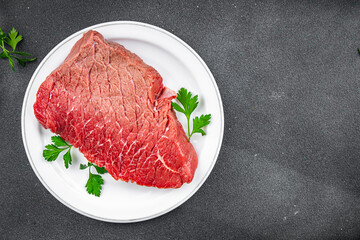 beef raw meat fresh veal healthy eating cooking meal food snack on the table copy space food background rustic top view