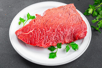 beef raw meat fresh veal healthy eating cooking meal food snack on the table copy space food background rustic top view