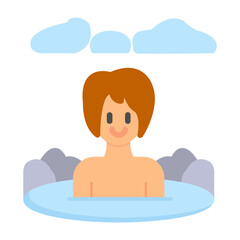 Obraz premium Onsen Icon