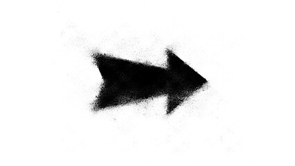 Spray-painted black arrow sign icon button symbol set collection on white background