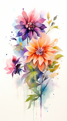 watercolor flowers