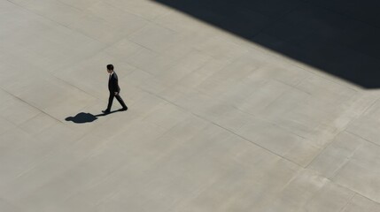 Business Man Walking Minimalist Photography