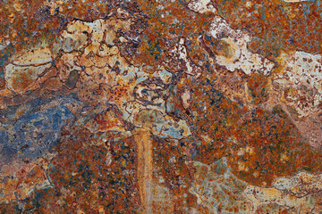 Metal surface with corrosion texture 