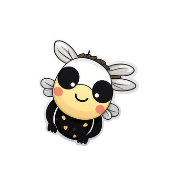 Bee  kawaii sticker png transparent file