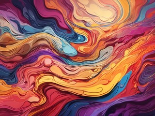 colorful movement abstract art