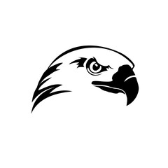black and white eagle head logo