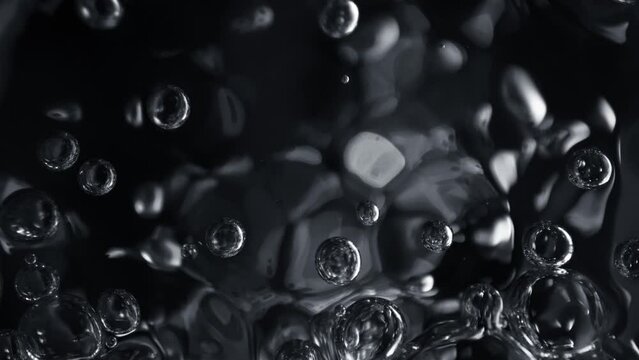 Super Slow Motion Macro Shot of Various Bubble Background at 1000fps.