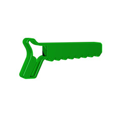 Green Hand saw icon isolated on transparent background.