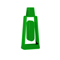 Green Tube of toothpaste icon isolated on transparent background.
