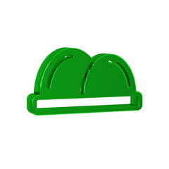 Green Sushi icon isolated on transparent background. Traditional Japanese food.