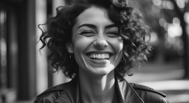 Black and white portrait of a person, Portrait of a person,  A closeup photo portrait of a beautiful young  woman smiling with clean teeth, Portrait of a woman