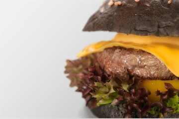 Tasty fresh Hamburger with meat and vegetables