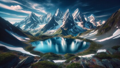 Espejo Natural en Montañas Prístinas