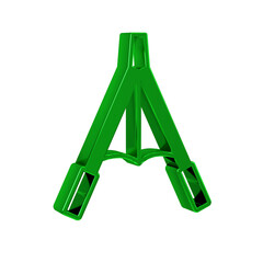 Green Air blower bellows icon isolated on transparent background.