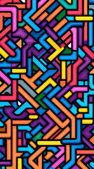 Greek Key Colorful modern hand drawn trendy abstract pattern