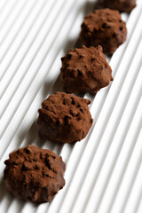 Chocolate candy truffles 