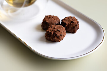 Chocolate candy truffles 