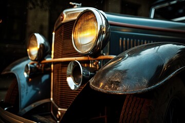 Old timer car. Classic car. Generative Ai