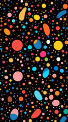 Dots Colorful modern hand drawn trendy abstract pattern