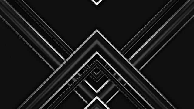 This stock motion graphic  video of 4K Black Metallic Pattern with gentle overlapping curves on seamless loops.