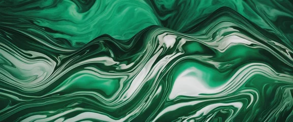 Poster chrome and green marbled wallpaper. © Crimz0n