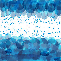 Abstract blue watercolor Vector for background