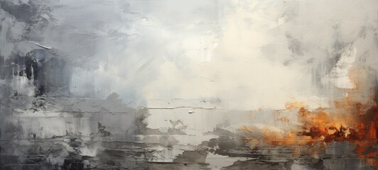 Abstract Cityscape Under a White Sky
