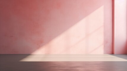 Pink room with natural light, ideal for product rendering or advertising scenes.