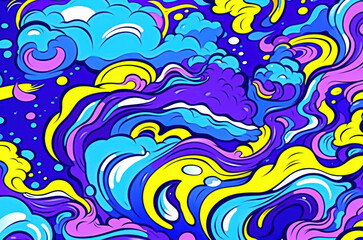 Fototapeta premium Colorful fabric pattern with an abstract background