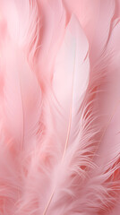 Fototapeta na wymiar A white feather,pink silk texture background