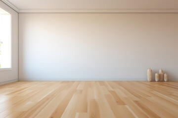 Commercial photo for beautiful natural wood floor in sleeping room, strong bump map, very sharp image