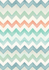 Watercolor illustration of zigzag lines pattern, digital paper, vintage minimalist aesthetic