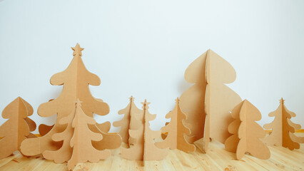 Christmas Tree Made Of Cardboard. New Year