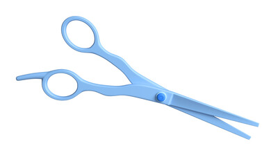 Barber scissors, hairdressing scissors, isolated on white background. 3d rendering