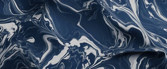 chrome and navy marbled wallpaper
