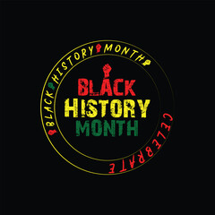 Fototapeta premium Black history month African American history celebration vector illustration