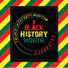 Black history month African American history celebration vector illustration