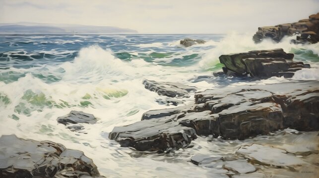 rocky shore waves crashing against rocks park kelp technology review waugh hemlocks wind swept