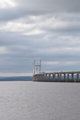 Fototapeta na wymiar the prince of wales bridge carrying the M4 across the Severn estuary