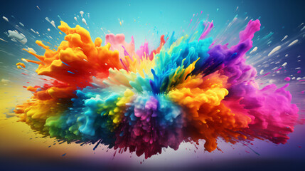Fototapeta na wymiar Colorful powder exposion abstract background