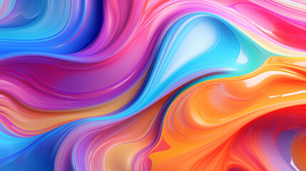 Obraz premium Abstract liquid wave palette of colorful colors and abstract background