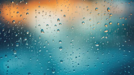 Obraz premium Window with water droplets, vibrant colors, smooth gradients.