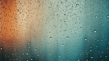 Fototapeta premium Window with water droplets, vibrant colors, smooth gradients.